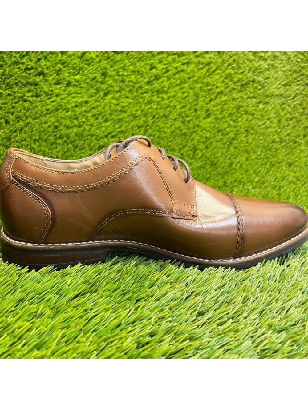 Nunn Bush Westwood Mens Size 8 Brown Classic Cap Toe Oxford Dress Shoes